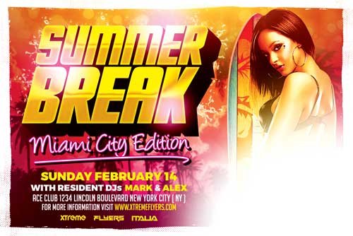 Miami Beach Party Flyer Template