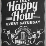 Chalkboard Happy Hour Flyer Template