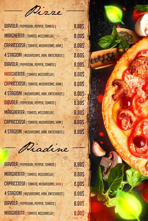 Pizza Menu Flyer Template Download - XtremeFlyers