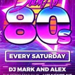 80s retro party flyer template