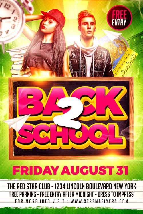 Back to School College Flyer Template