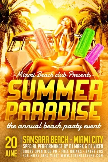 Summer Paradise Flyer Template